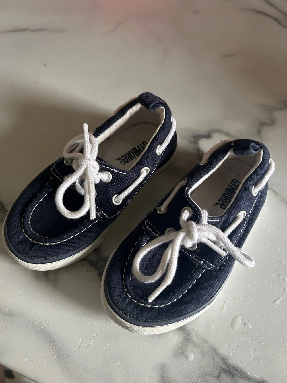 Gymboree Navy and White Kids Canvas Boat Sneakers